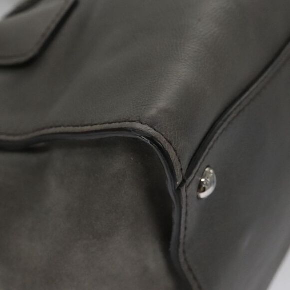 Prada Twin Zip Grey Suede Handbag (Pre-Owned) - Picture 7 of 16